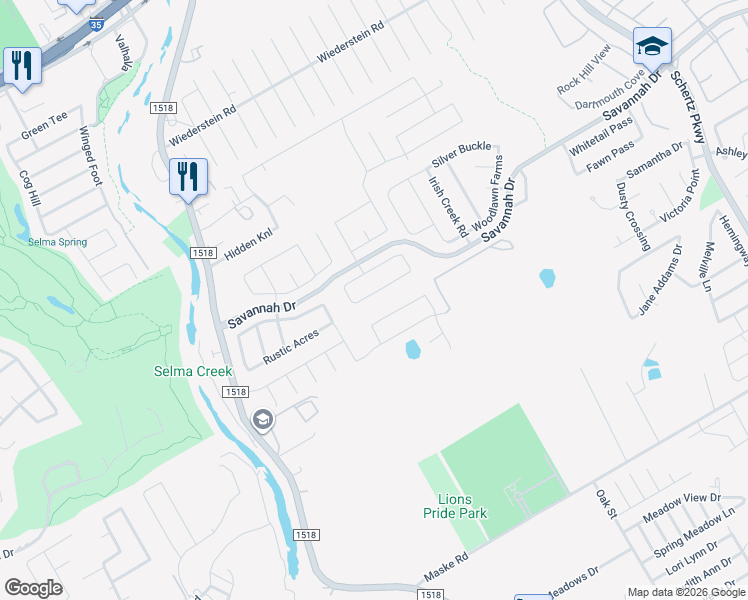 map of restaurants, bars, coffee shops, grocery stores, and more near 212 Cactus Patch in Selma