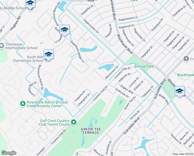map of restaurants, bars, coffee shops, grocery stores, and more near 2524 Golfcrest Drive in Houston