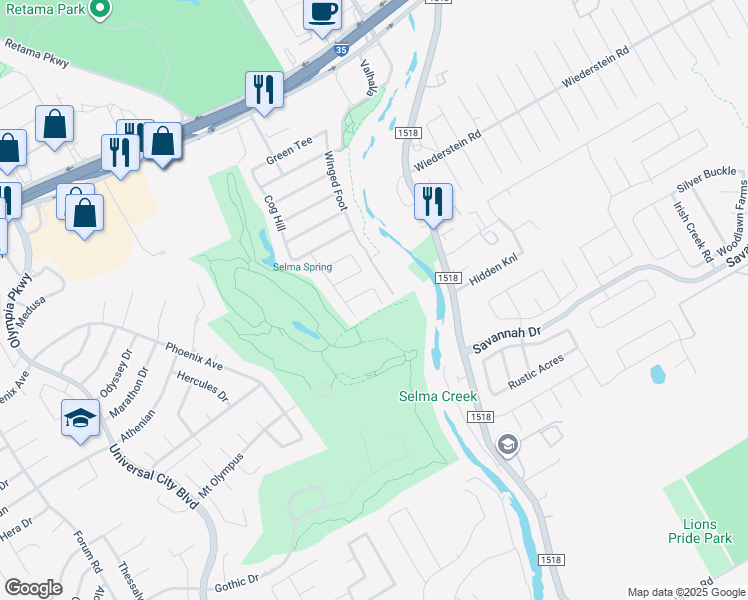 map of restaurants, bars, coffee shops, grocery stores, and more near 9150 Laguna Hills in Selma