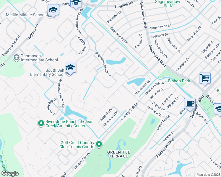 map of restaurants, bars, coffee shops, grocery stores, and more near 11603 Cecil Summers Court in Houston