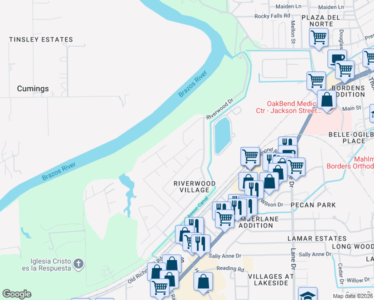 map of restaurants, bars, coffee shops, grocery stores, and more near 5110 Green Gate Trail in Booth