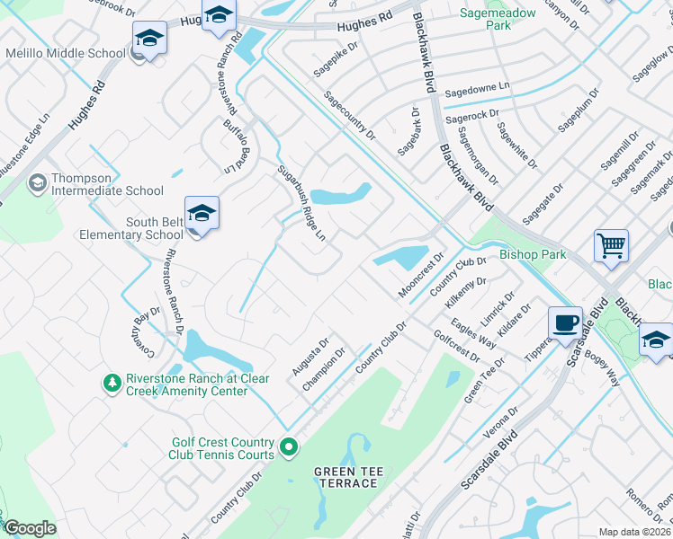 map of restaurants, bars, coffee shops, grocery stores, and more near 11603 Cecil Summers Court in Houston