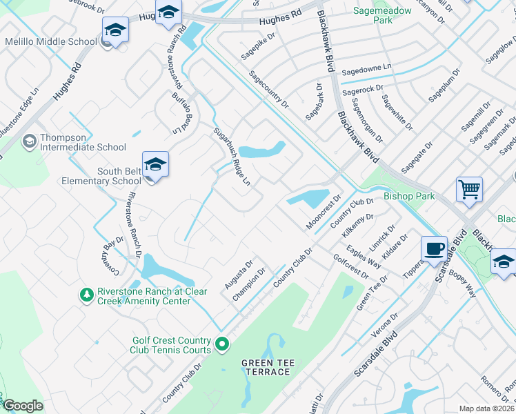map of restaurants, bars, coffee shops, grocery stores, and more near 11603 Cecil Summers Court in Houston