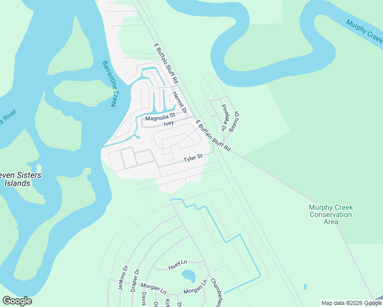 map of restaurants, bars, coffee shops, grocery stores, and more near 112 Tyler Street in Satsuma
