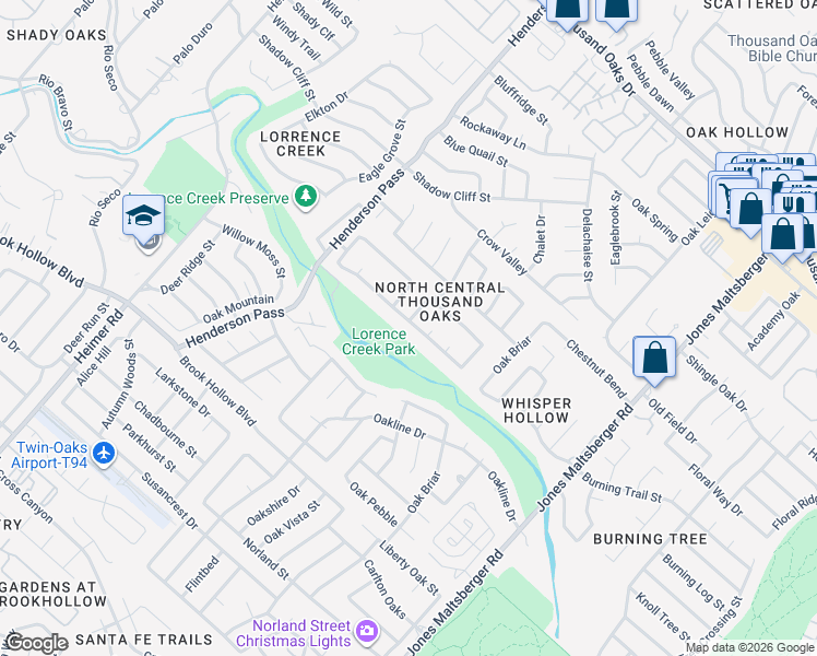 map of restaurants, bars, coffee shops, grocery stores, and more near 14918 Moss Stone in San Antonio