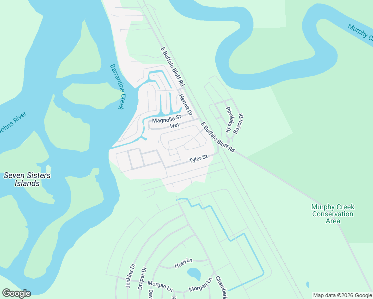 map of restaurants, bars, coffee shops, grocery stores, and more near 124 Tyler Street in Satsuma