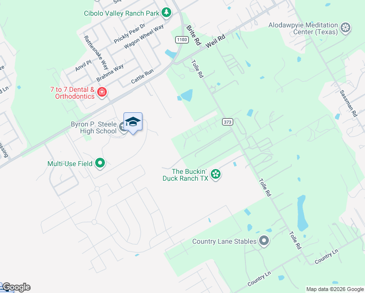 map of restaurants, bars, coffee shops, grocery stores, and more near 120 Cibolo Tolle Road in Cibolo