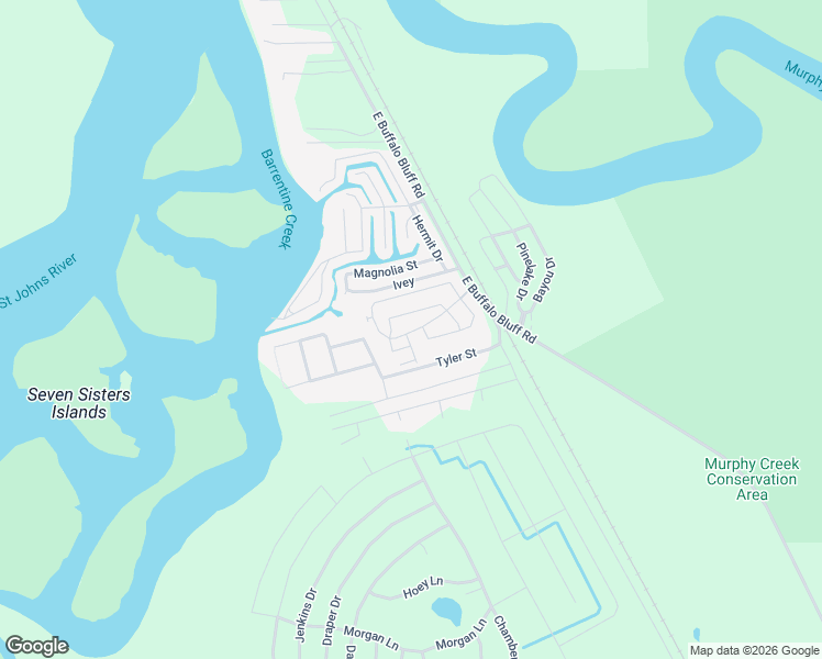 map of restaurants, bars, coffee shops, grocery stores, and more near 124 Tyler Street in Satsuma