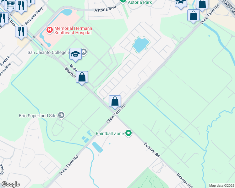 map of restaurants, bars, coffee shops, grocery stores, and more near 11903 Ruby Summers Road in Houston