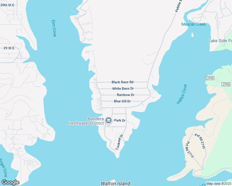 map of restaurants, bars, coffee shops, grocery stores, and more near 416 Rainbow Drive in Lakehills