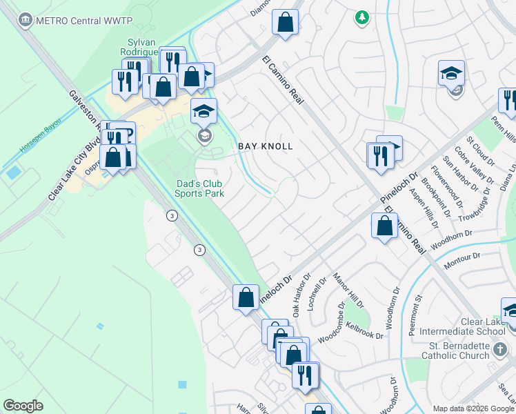 map of restaurants, bars, coffee shops, grocery stores, and more near 830 Quiet Spring Lane in Houston