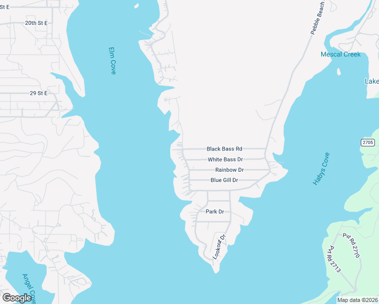 map of restaurants, bars, coffee shops, grocery stores, and more near 497 Black Bass Road in Lakehills