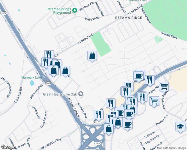 map of restaurants, bars, coffee shops, grocery stores, and more near 7906 Yellow Bark Boulevard in Selma