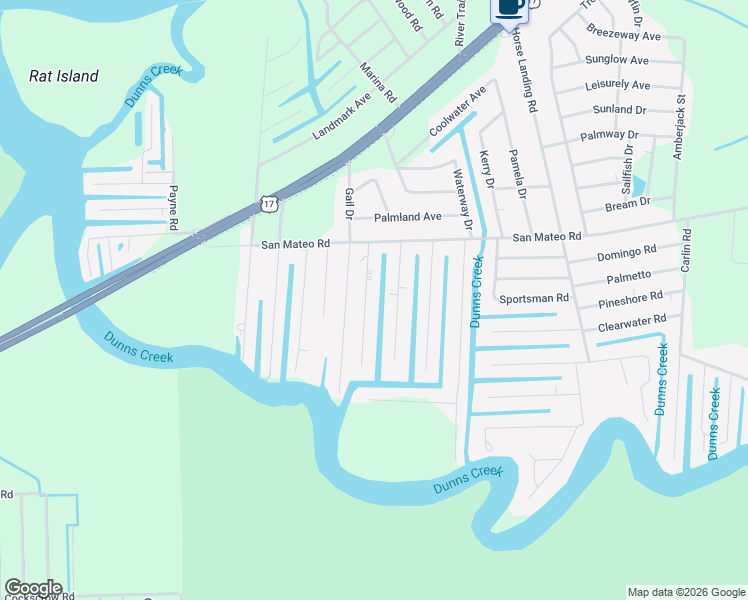 map of restaurants, bars, coffee shops, grocery stores, and more near 124 Riverside Avenue in Satsuma