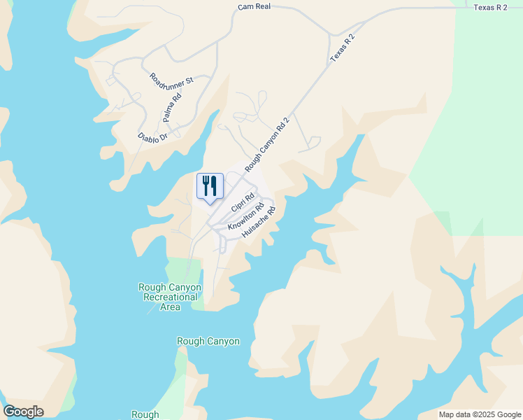 map of restaurants, bars, coffee shops, grocery stores, and more near 75 Huisache Road in Del Rio