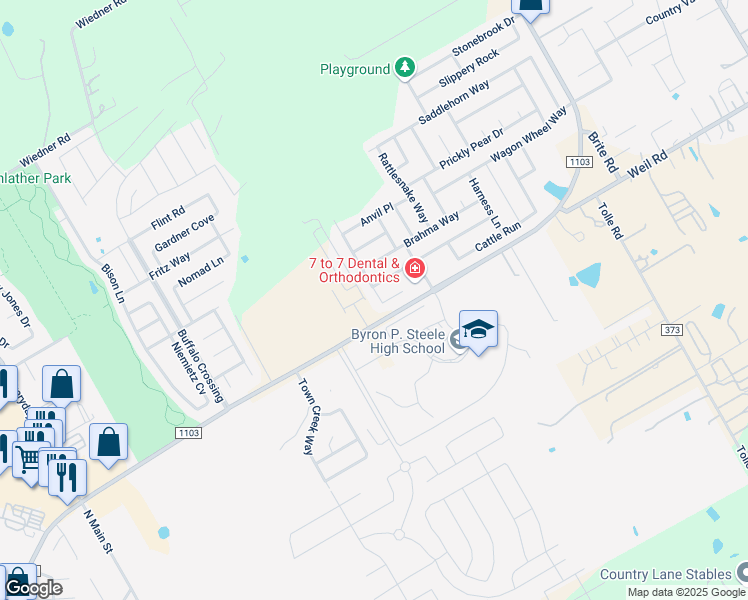 map of restaurants, bars, coffee shops, grocery stores, and more near 212 Jersey Bend in Cibolo