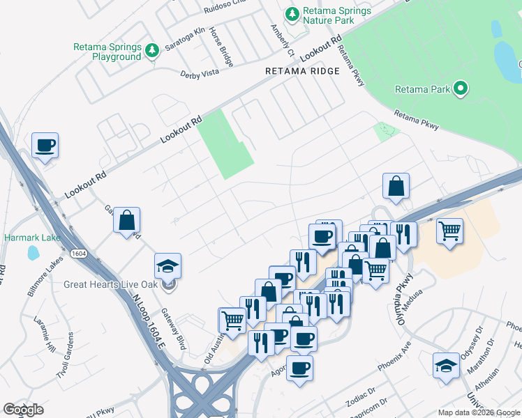 map of restaurants, bars, coffee shops, grocery stores, and more near 8069 Woodcliff Boulevard in Selma
