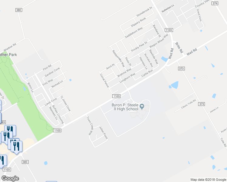 map of restaurants, bars, coffee shops, grocery stores, and more near 212 Jersey Bend in Cibolo