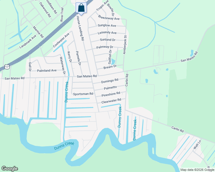 map of restaurants, bars, coffee shops, grocery stores, and more near 114 Pineshore in Satsuma