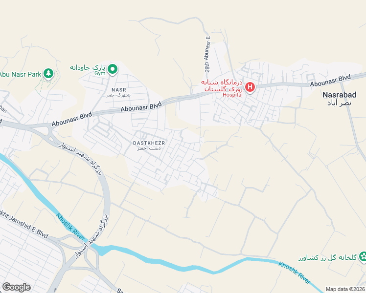 map of restaurants, bars, coffee shops, grocery stores, and more near 16/5 in Nasrabad