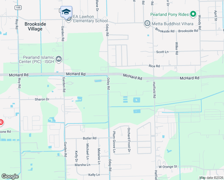 map of restaurants, bars, coffee shops, grocery stores, and more near 6096 Pearland Place in Pearland