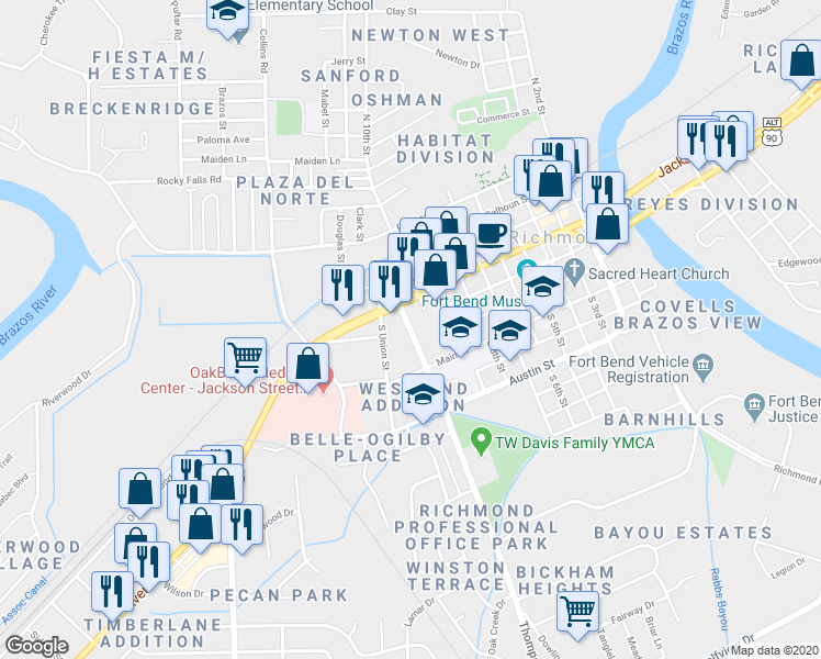 map of restaurants, bars, coffee shops, grocery stores, and more near 403 South 11th Street in Richmond