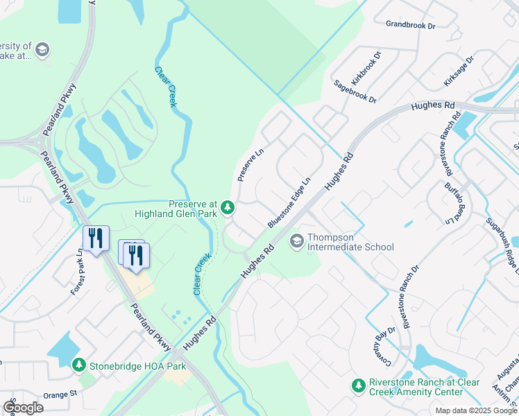 map of restaurants, bars, coffee shops, grocery stores, and more near 2806 Spencer Court in Houston