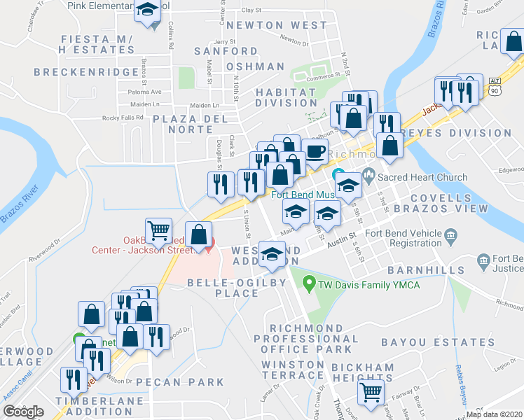 map of restaurants, bars, coffee shops, grocery stores, and more near 398 South 11th Street in Richmond