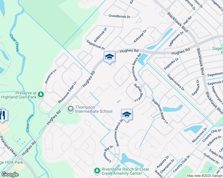 map of restaurants, bars, coffee shops, grocery stores, and more near 11043 Slate River Lane in Houston