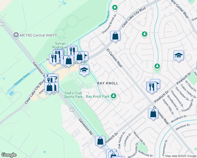 map of restaurants, bars, coffee shops, grocery stores, and more near 802 Orchard Peak Court in Houston