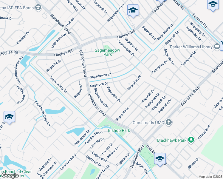 map of restaurants, bars, coffee shops, grocery stores, and more near 11423 Sagewhite Drive in Houston