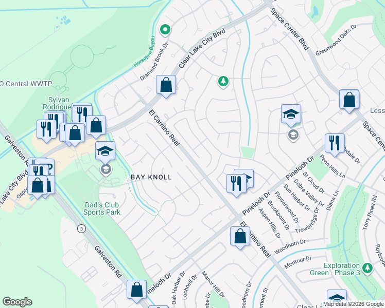 map of restaurants, bars, coffee shops, grocery stores, and more near 14422 Harvest Ridge Road in Houston