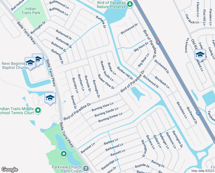 map of restaurants, bars, coffee shops, grocery stores, and more near 37 Bunker View Drive in Palm Coast