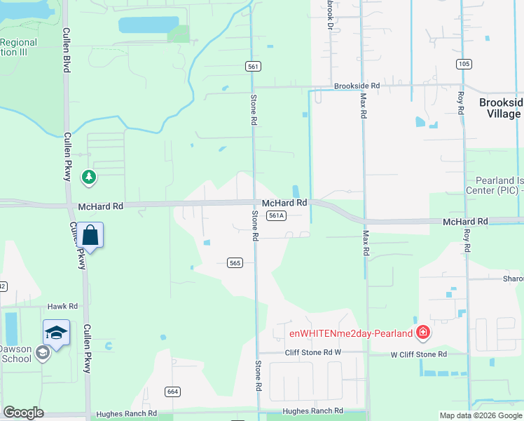 map of restaurants, bars, coffee shops, grocery stores, and more near 7809 Longleaf Drive in Pearland