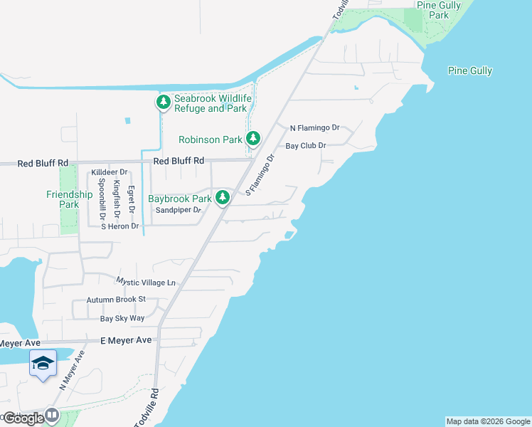 map of restaurants, bars, coffee shops, grocery stores, and more near 706 Quintana Roo Place in Seabrook