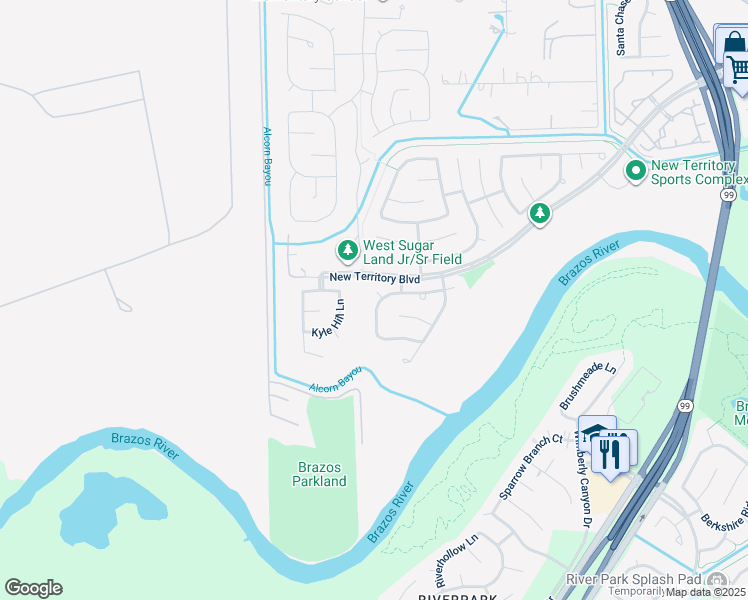 map of restaurants, bars, coffee shops, grocery stores, and more near 1310 Rene Court in Sugar Land