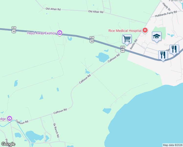 map of restaurants, bars, coffee shops, grocery stores, and more near 360 County Road 203 in Eagle Lake