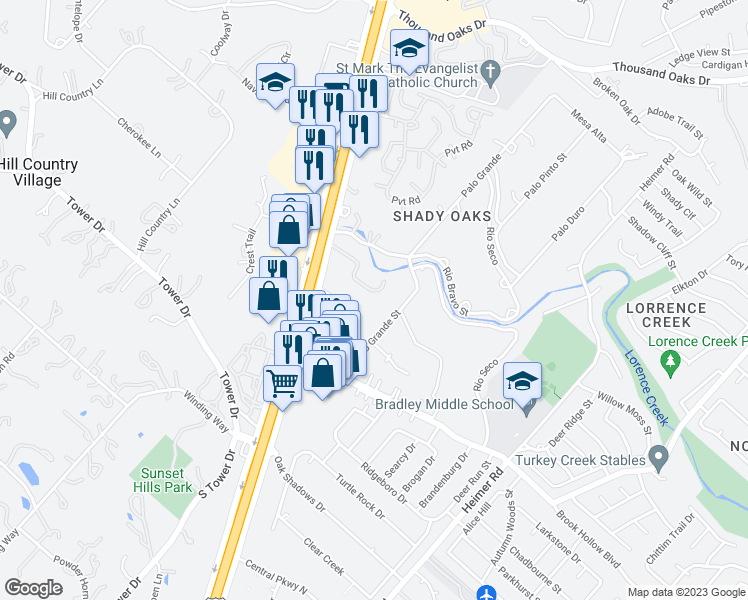 map of restaurants, bars, coffee shops, grocery stores, and more near 155 Caleta Beach in San Antonio