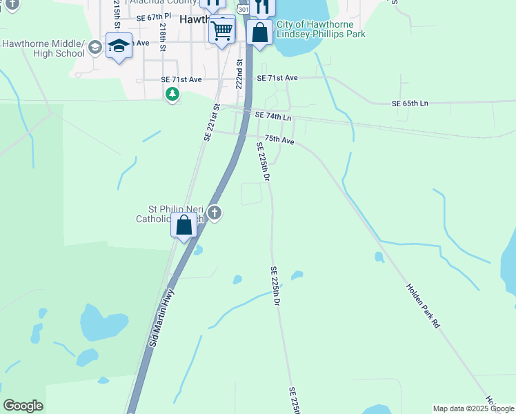 map of restaurants, bars, coffee shops, grocery stores, and more near 22295 Southeast 78th Lane in Hawthorne
