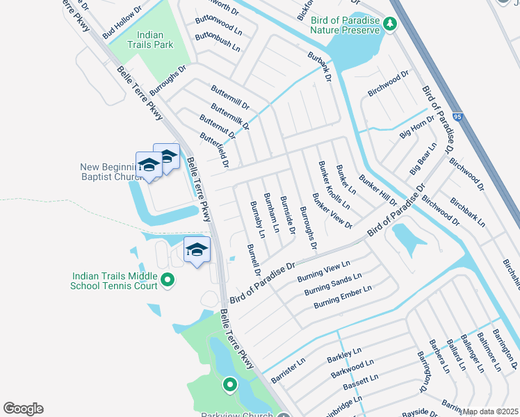 map of restaurants, bars, coffee shops, grocery stores, and more near 20 Burnaby Lane in Palm Coast