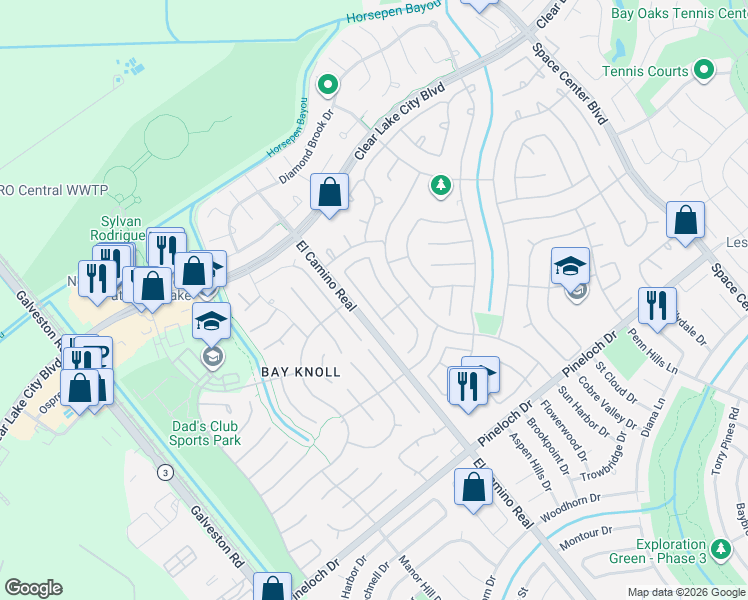 map of restaurants, bars, coffee shops, grocery stores, and more near 14422 Harvest Ridge Road in Houston