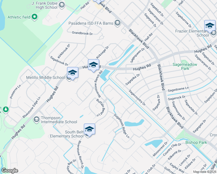 map of restaurants, bars, coffee shops, grocery stores, and more near 9507 Eddys Edge Court in Houston