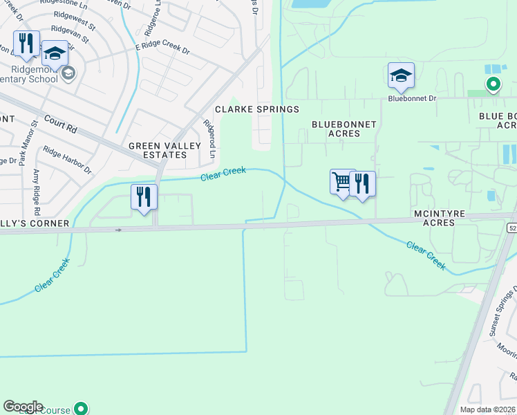 map of restaurants, bars, coffee shops, grocery stores, and more near 16714 Sidonie Drive in Houston