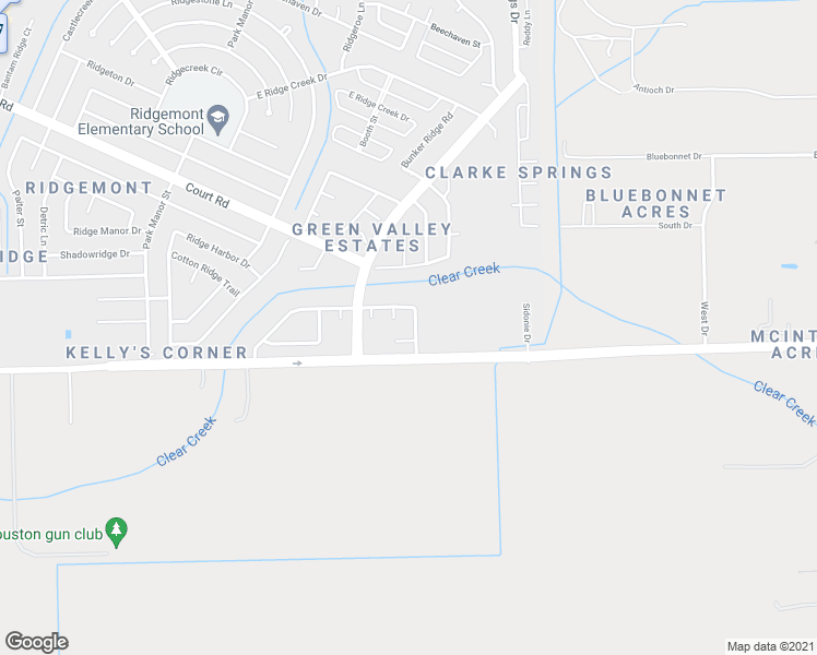 map of restaurants, bars, coffee shops, grocery stores, and more near 4519 South Ridgewalk Drive in Houston