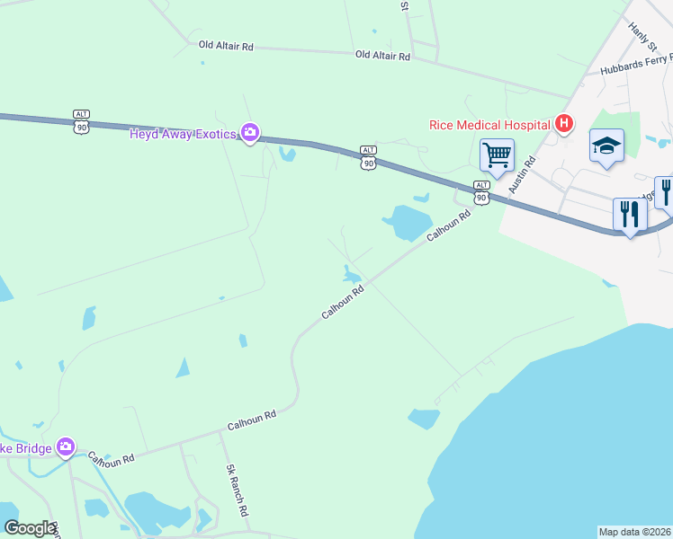 map of restaurants, bars, coffee shops, grocery stores, and more near 360 County Road 203 in Eagle Lake