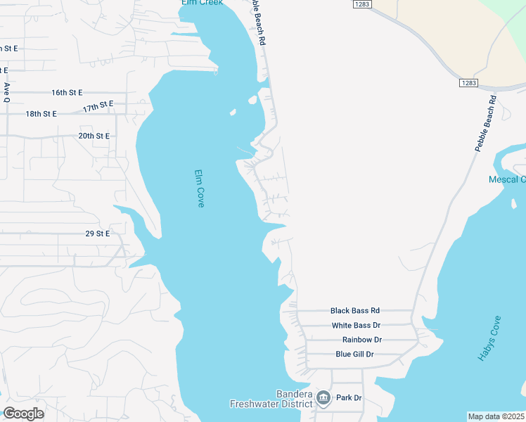 map of restaurants, bars, coffee shops, grocery stores, and more near 1020 Pebble Beach Road Northwest in Lakehills