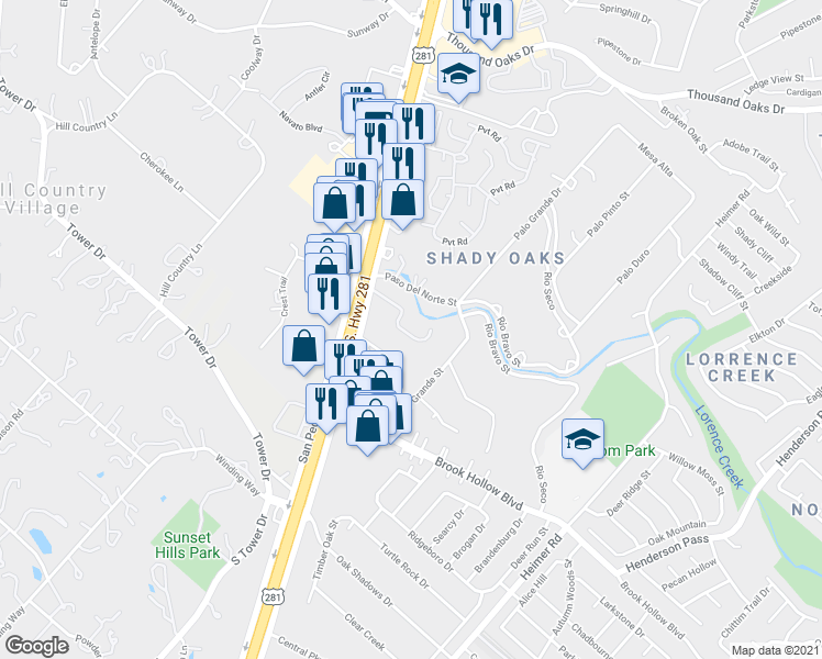 map of restaurants, bars, coffee shops, grocery stores, and more near 156 Caleta Beach in San Antonio