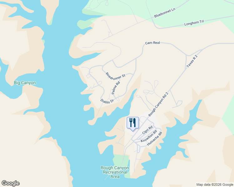 map of restaurants, bars, coffee shops, grocery stores, and more near 348 Diablo Drive in Del Rio