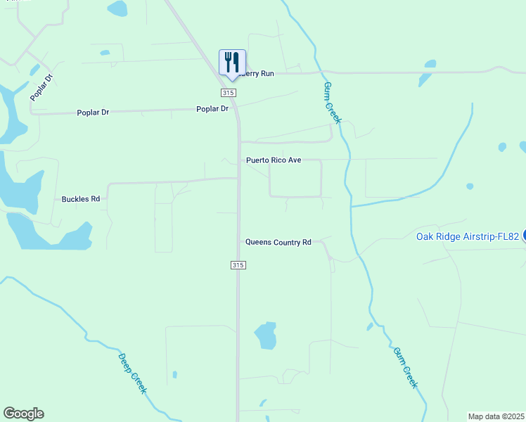 map of restaurants, bars, coffee shops, grocery stores, and more near 110 Mahogany Lane in Interlachen