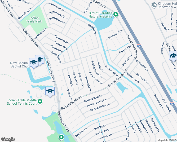 map of restaurants, bars, coffee shops, grocery stores, and more near 17 Bunker View Drive in Palm Coast